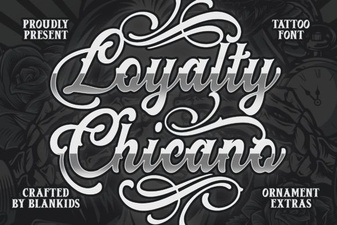 Chicano Font Loyalty Tattoo Design Ideas