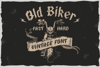Design Your Motorcycle Project with Vintage Fonts