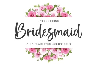 Bridesmaid Fonts for Wedding Craft Projects
