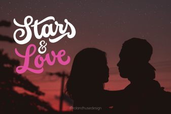 Romantic & Artistic Stars & Love Fonts for Design Projects