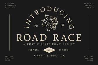 Road Race Family Font: a Friendly Display Typeface